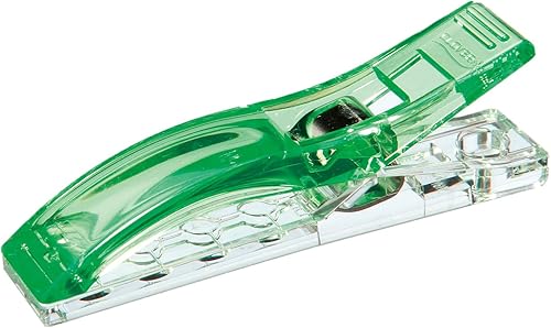 Miniatura 2 de Clover 3157, pinzas jumbo, con marcas para margen de costura, 24 piezas, 2 1/4 pulgadas, verde