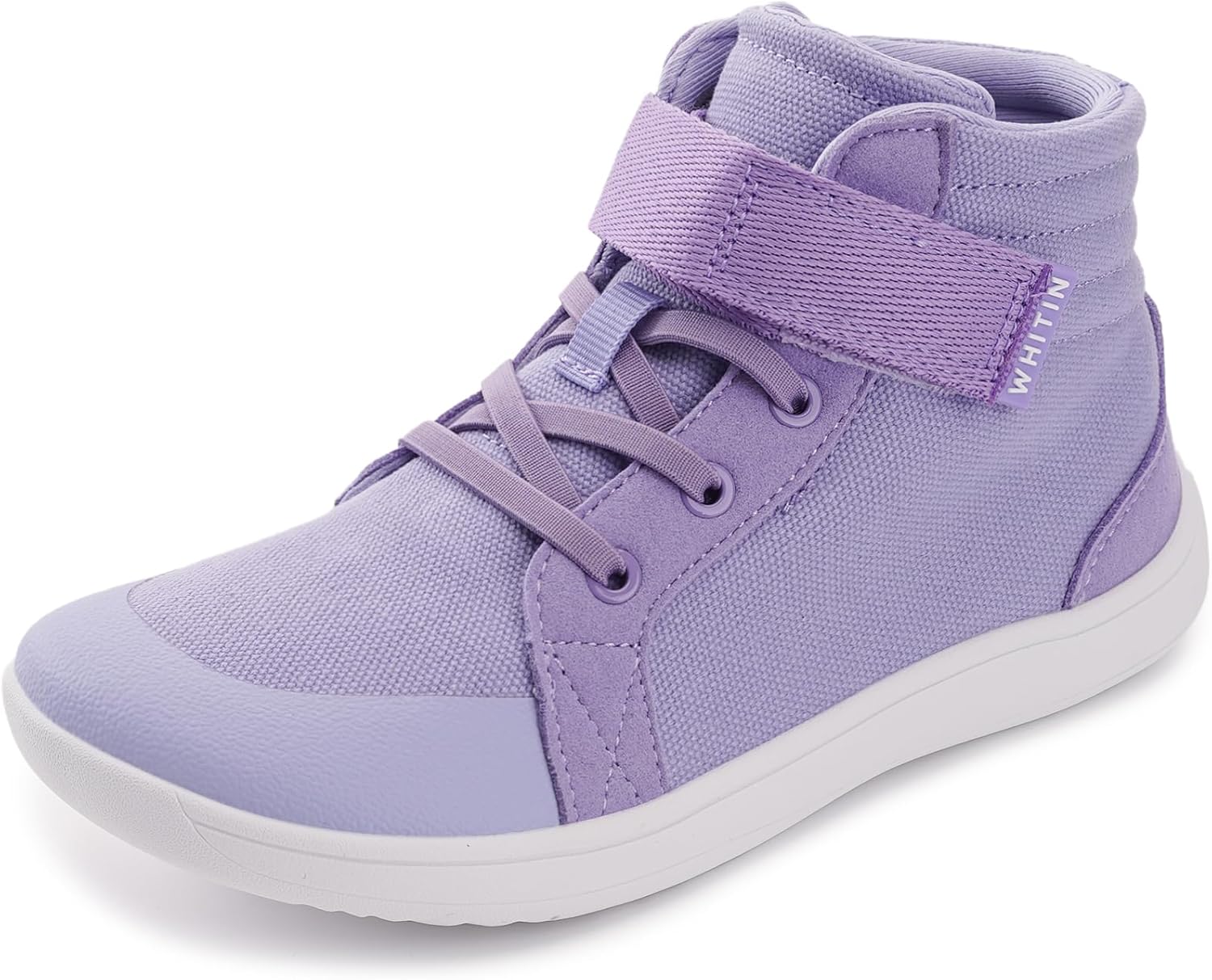 WHITIN Little/Big Kid Wide High Top Barefoot Shoes | Street-Style Minimalist Sneakers for Boys/Girls | Natural & Healthy Fit