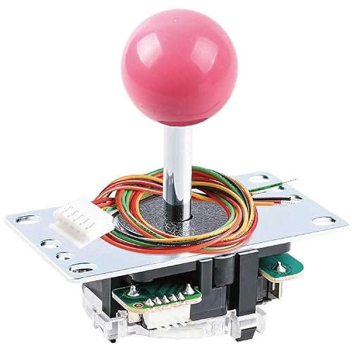 SANWA JLF-TP-8YT Joystick Pink Original - for Arcade Jamma Game 4 & 8 Way Adjustable, Compatible with Catz Mad SF4 Tournament Joystick (Pink Ball Top), Use for Arcade Game Machine Cabinet S@NWA