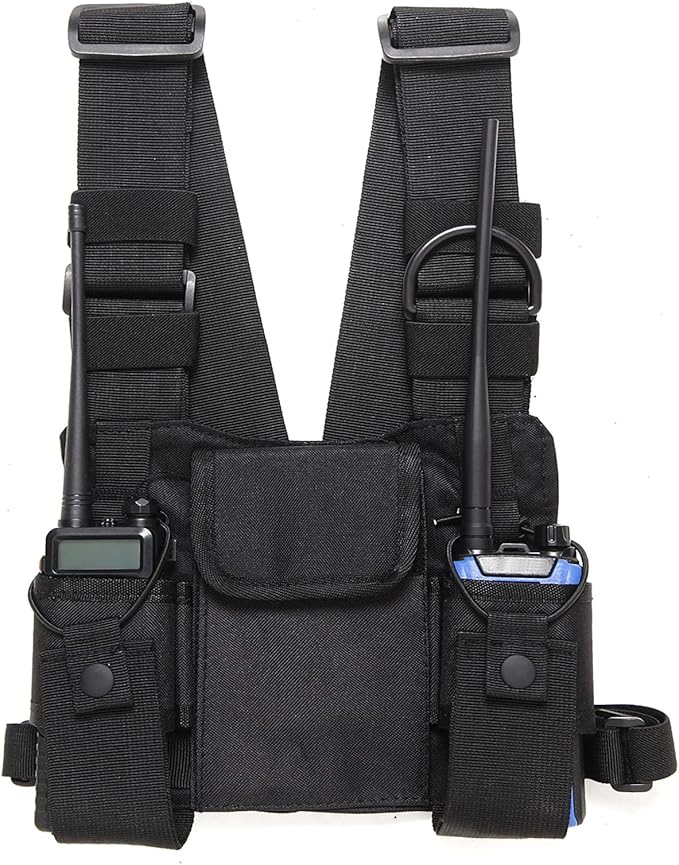 Double Radio Shoulder Holster, Universal Chest Holder Radio