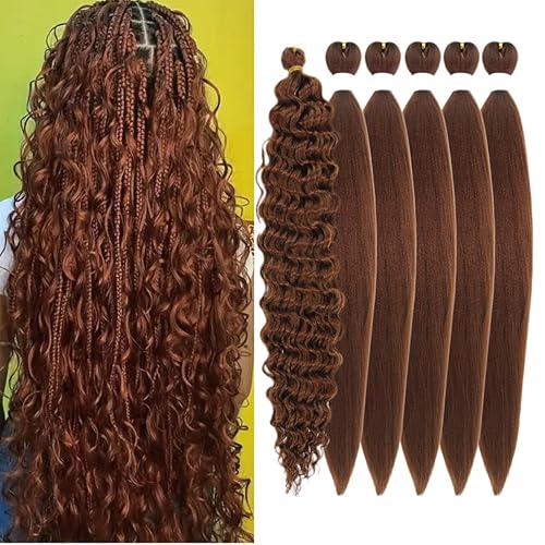 Braiding Hair Pre stretched Brown S Boho Braiding Hair 6Packs/Lot