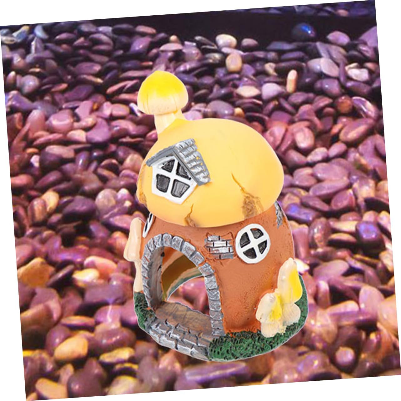 LSLYTQ Aquarium Ornaments Cave for Fish Tank Decoration Mushroom House Hideout Fish Tank Landscaping Decorative Ornament Landscape Fish Tank Ornaments for Aquarium Decor