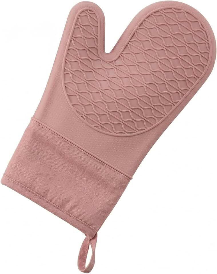 Luva de Silicone Térmica Resistência Suporta calor até 220°C Forro Interno Macio À Prova de Calor Antiderrapante e Impermeável Luva Para Forno e Fogão Premium Segurança e Conforto
