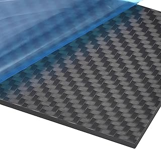 uxcell Carbon Fiber Plate Panel Sheets 125mm x 75mm x 2mm Carbon Fiber Board (Twill Matte)