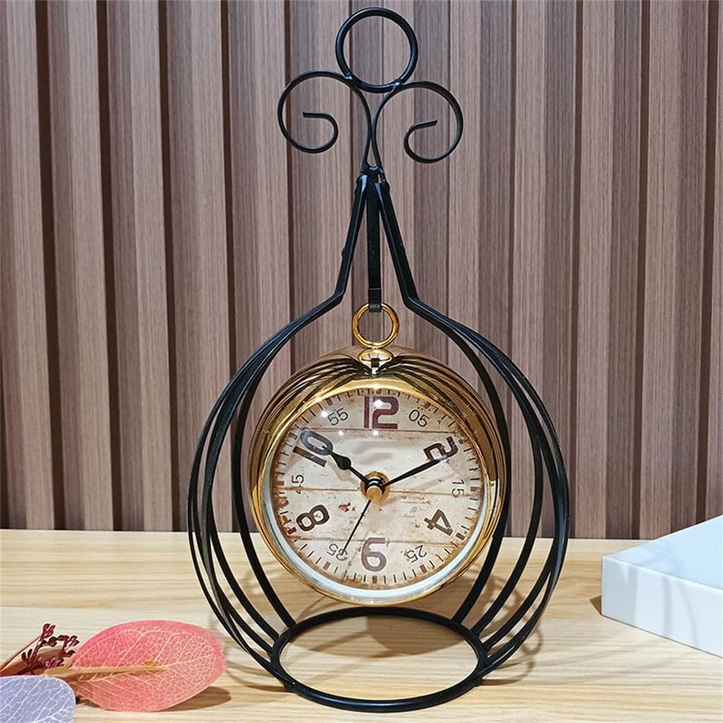 FMURY European Home Decoration Mute Clock Pendant Iron Art Pendulum Clock Seat Clock Design Sense