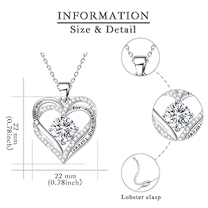 TZPI Love Heart Necklaces for Women as Gifts For her, I Love You Red Necklaces as Birthday Jewerly