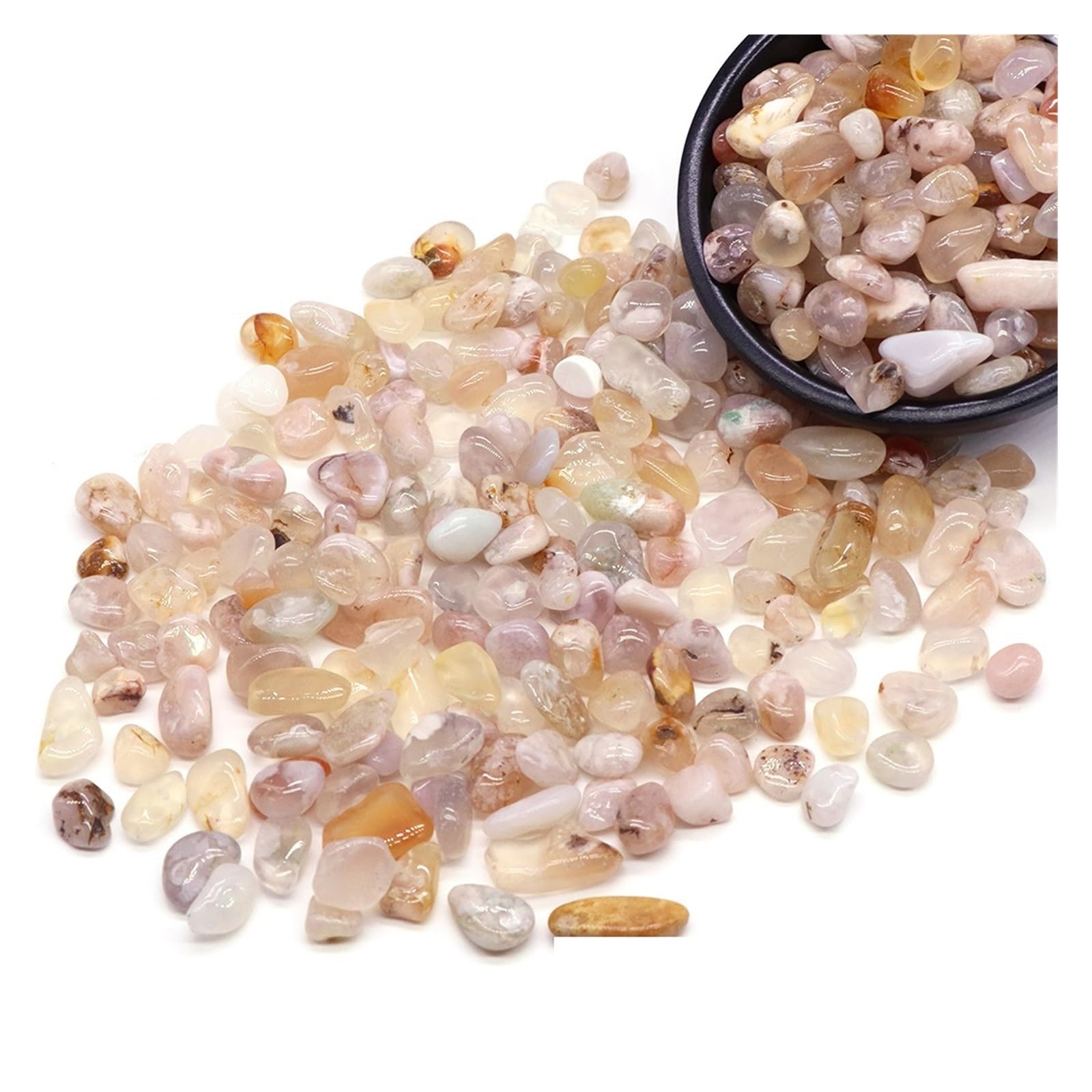Ghiaia per Acquari Pietre Cristalli Ghiaia Schegge Fluorite Quarzo Reiki Minerale Pietra preziosa levigata Casa Acquario Decorazione for Vasca(Color 7,100g)