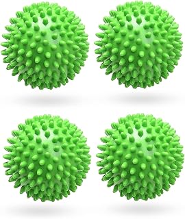 Brendan 4/6/8 Pcs Dryer Ball, Dryer Balls, Tumble Dryer Balls, Fluffier Balls, Reusable Dryer Balls Cotton (Color : Grün, Size : 4 PCS)