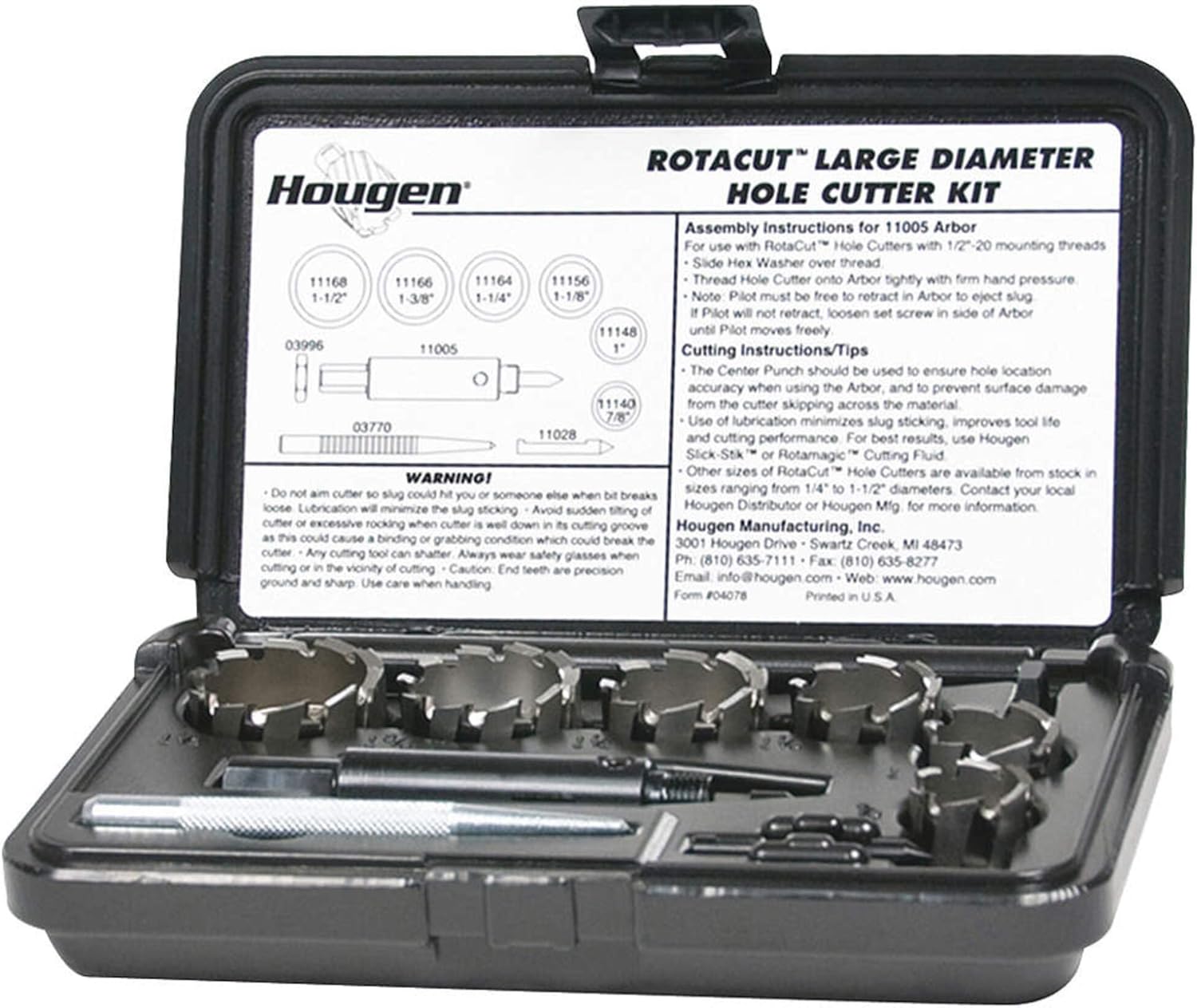 RotaCut Lg Dia. Hole Cutter Kit Fractional