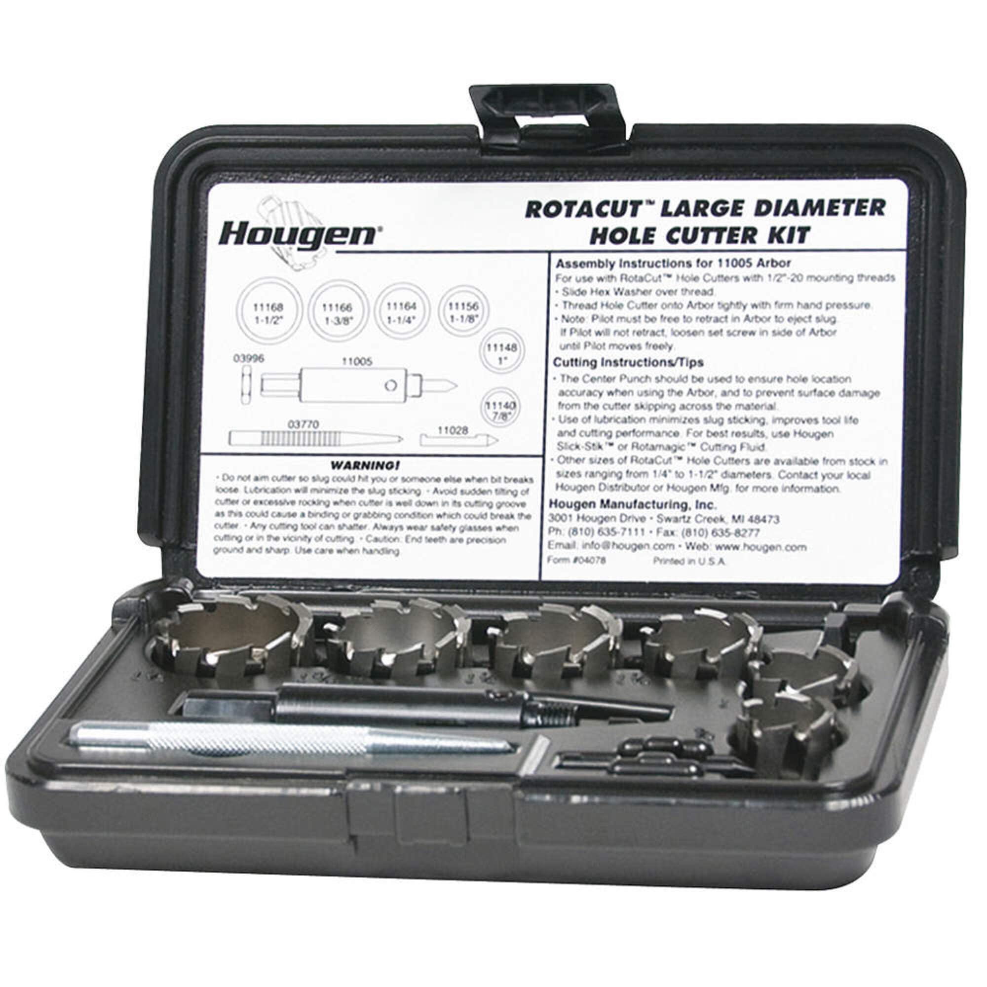 RotaCut Lg Dia. Hole Cutter Kit Fractional