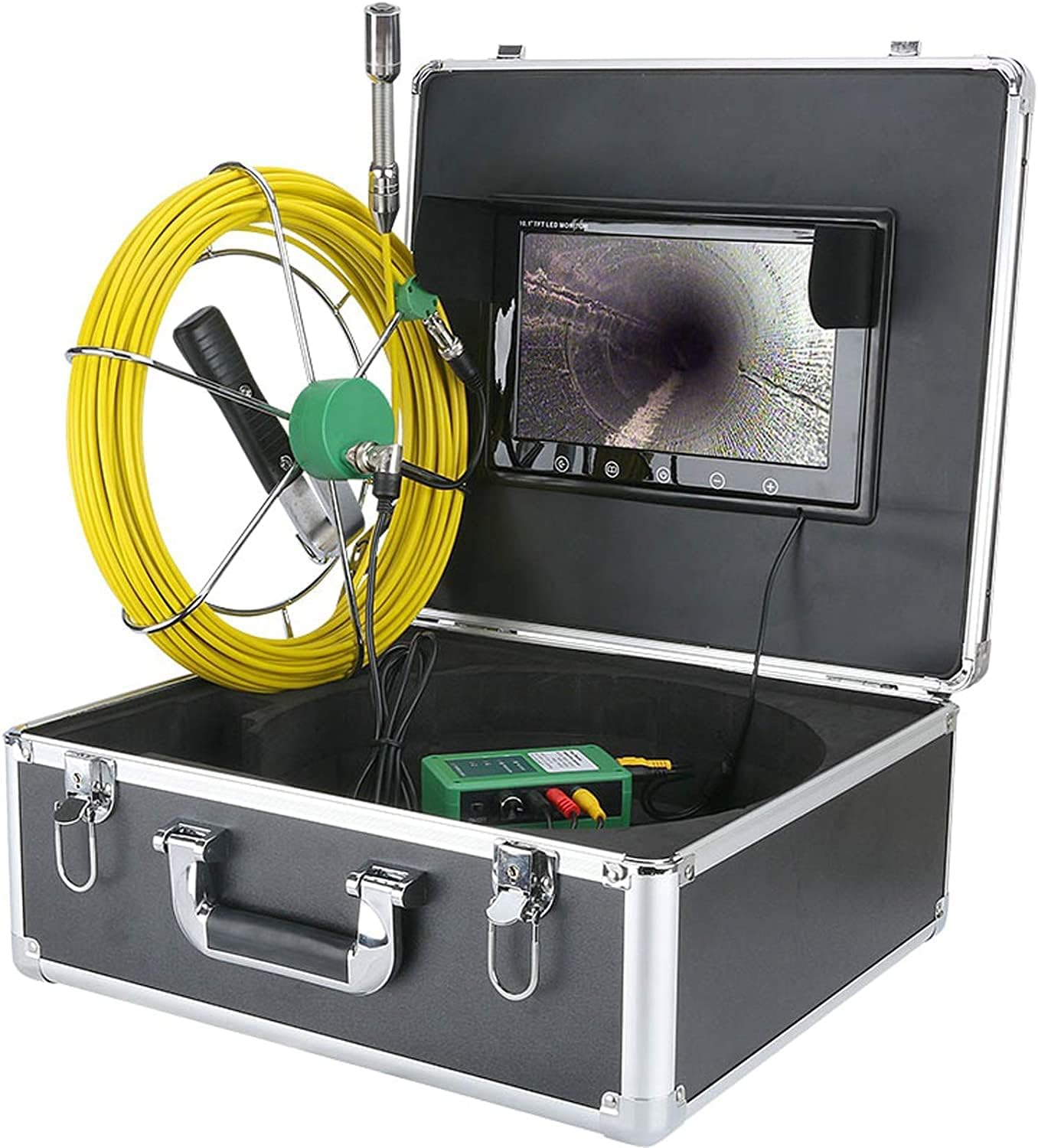10 -calowa inspekcja rur kamera wideo, Industrial Endoskop IP68 Wodoodporna kanalia ściekowa Borescope System 1000 TVL z 6W LED światła LED