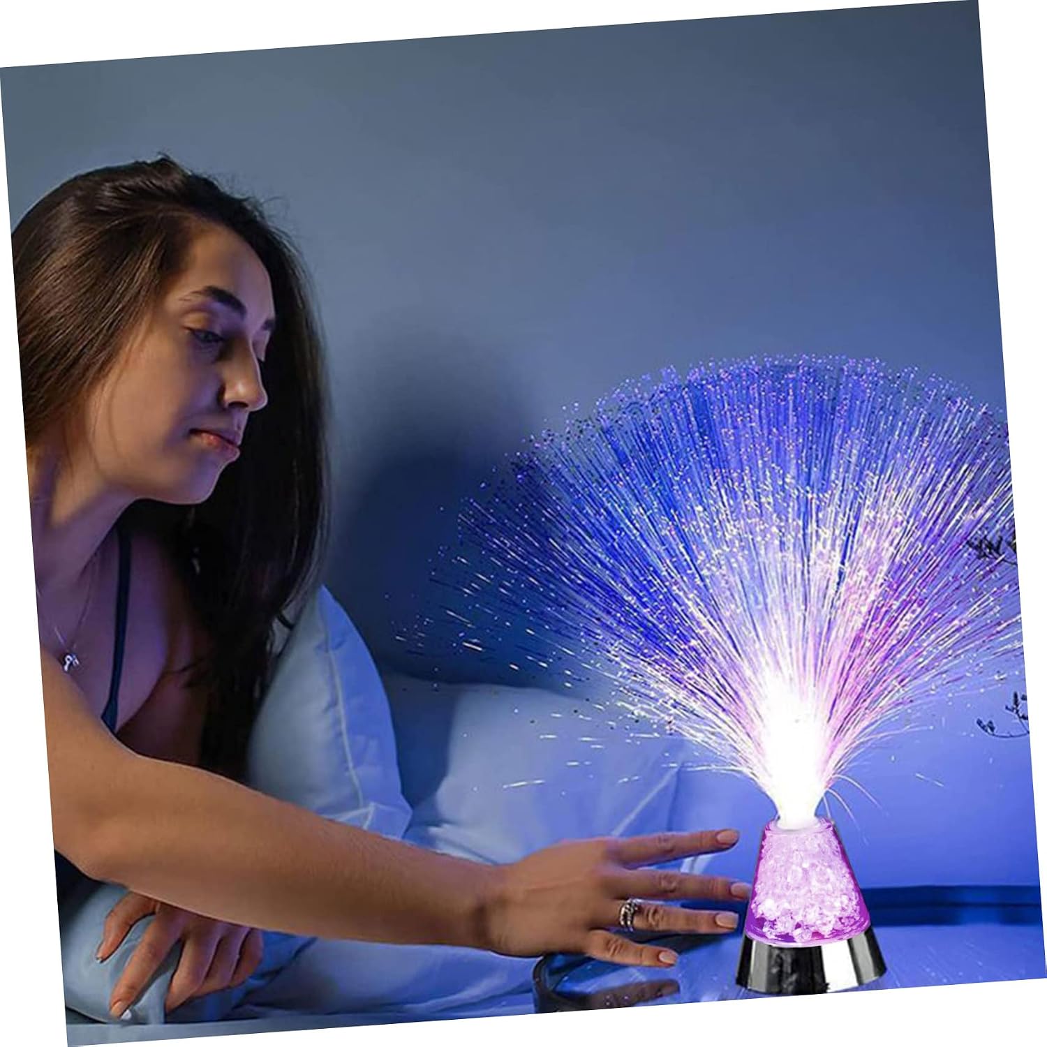 2pcs Star Night Light Projector Battery Operated Fiber Optic Lamp Novelty Lamp Color Changing
