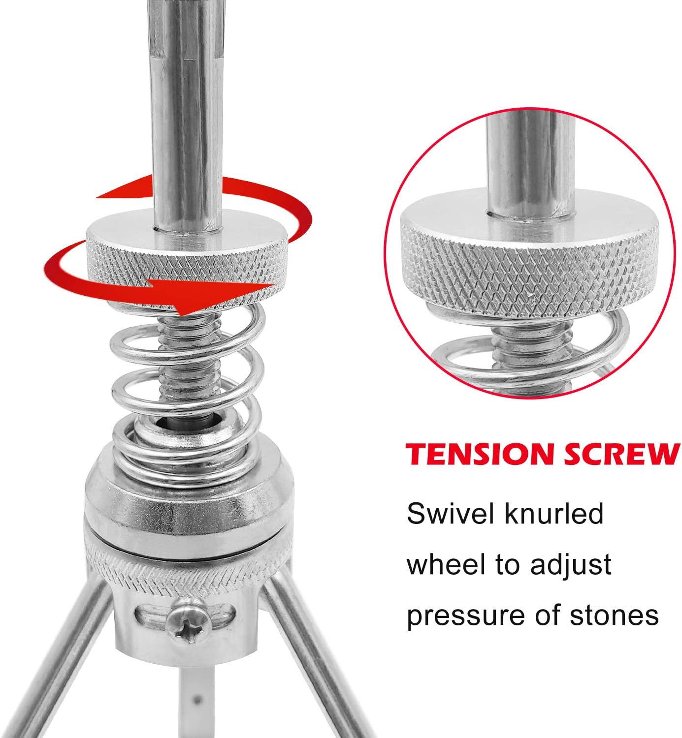 Engine Cylinder Hone Adjustable Deglaze Set for Grinding Holes from 3/4" to 2 1/2" ID with 3 Pieces 220 Grit Stones