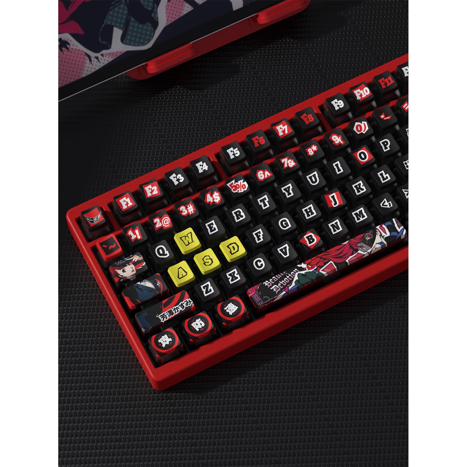 キーキャップ PBT ペルソナ5 主人公 雨宮蓮 Amazon | ペルソナ5 雨宮蓮 芳澤かすみ キーキャップ グッズ PBT