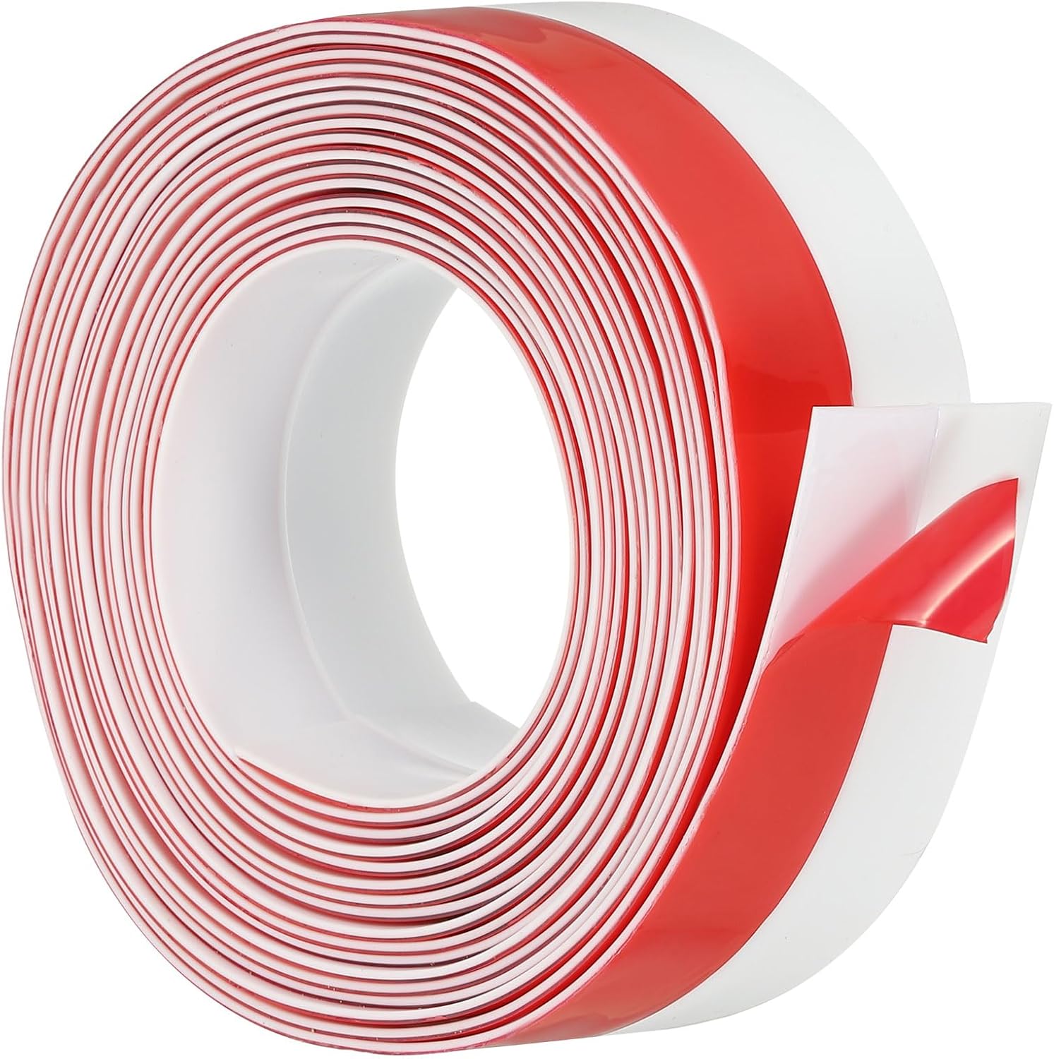 PATIKIL Silicone Seal Strip, 20 ft x 3" Width Self Adhesive Door Draft Stopper Weather Stripping Tape for Gap, Door Under Bottom, Sliding Door, Shower Glass Gaps, Brown/Red