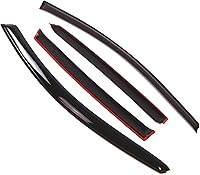 Vista 2 de Tuningpros WD2-230 - Juego de 4 viseras para ventana (montaje exterior), deflector, protector de lluvia, compatible con Honda CR-V 2007-2011