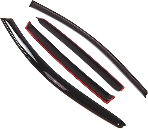 Miniatura 2 de Tuningpros WD2-230 - Juego de 4 viseras para ventana (montaje exterior), deflector, protector de lluvia, compatible con Honda CR-V 2007-2011