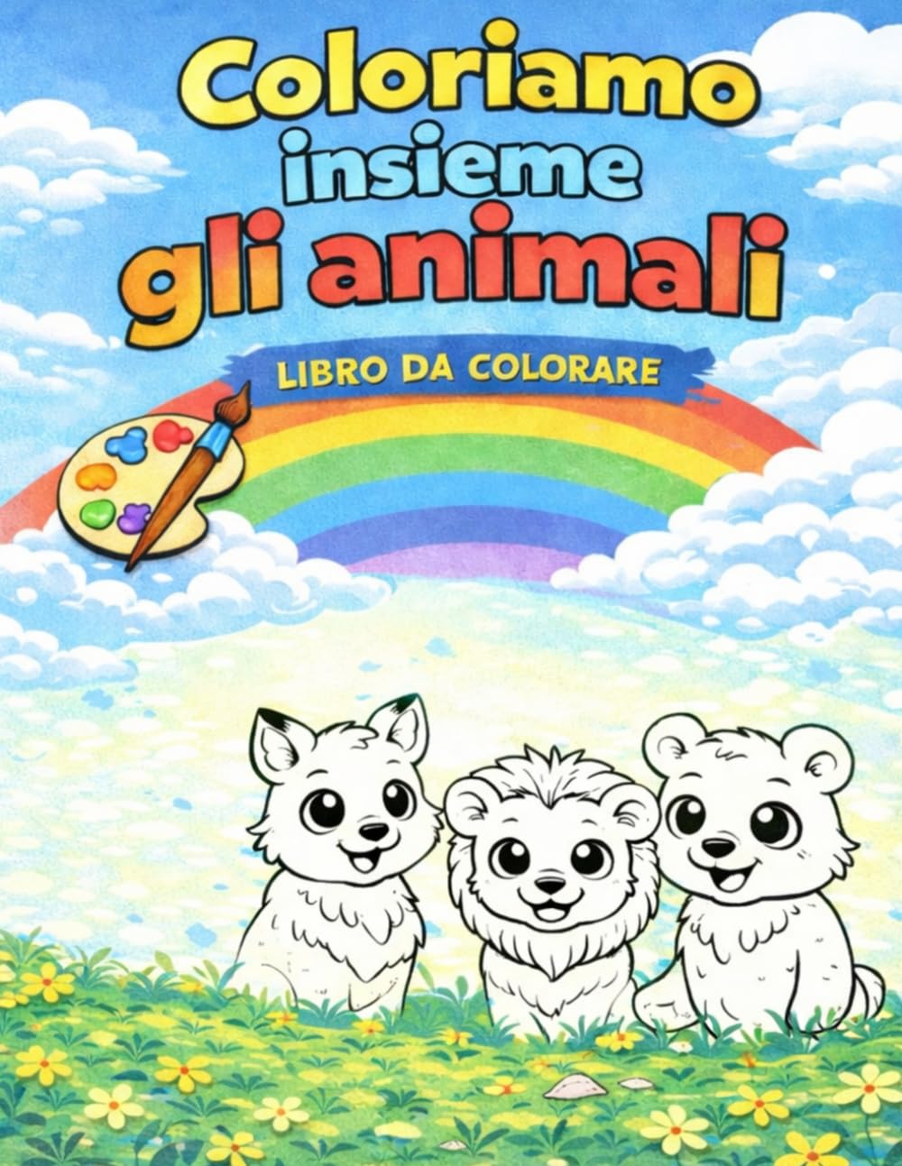 Libro Da Colorare - Coloriamo Insieme Gli Animali , Fantastici Animali Da colorare per bambini