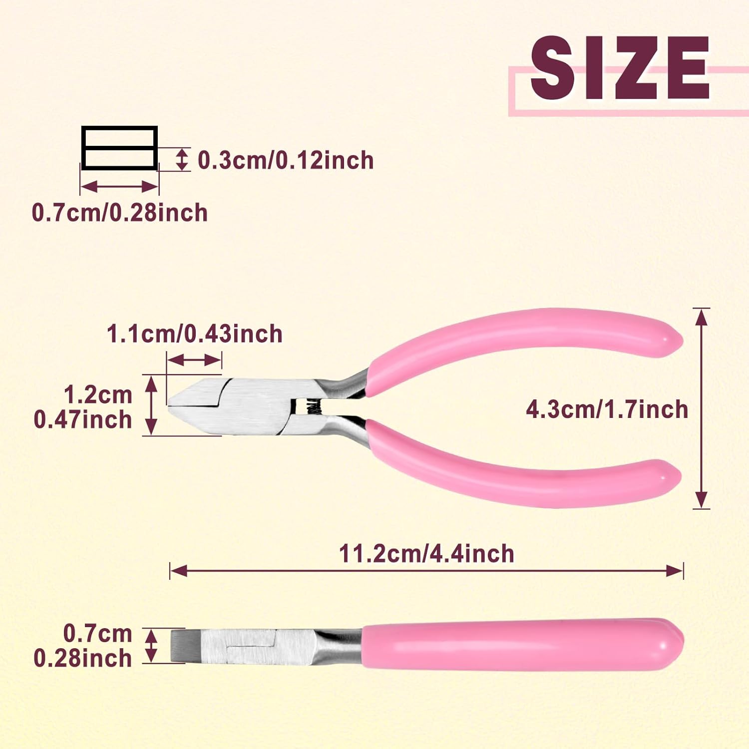 4.4" Mini Short Flat Nose Pliers for Jewelry Making Small Duck Billed Pliers Smooth Jaws Flat Plier Wire Straightener Jewelry Making Tools for Wire Bending Straightening Craft DIY Supplies
