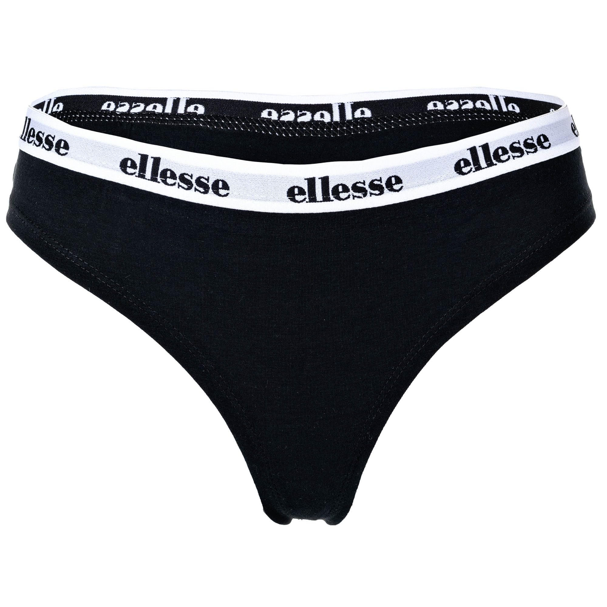 Ellesse Tangas para mujer, pack de 6 – Hillar, ropa interior, algodón elástico, cintura con el logotipo