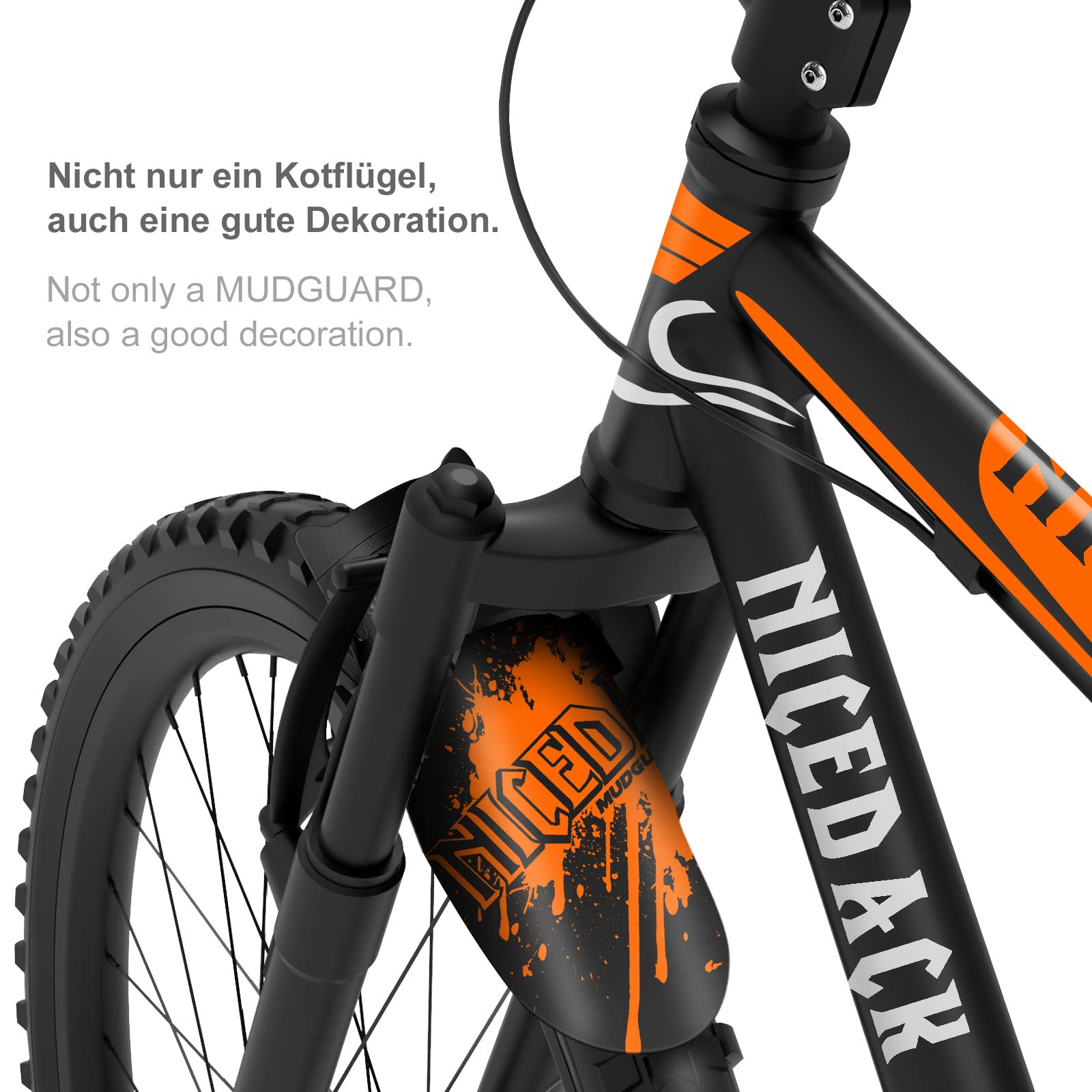 Parafango MTB, Compatibile Anteriore o Posteriore Enduro Parafanghi Bici MTB Misura BMX 20 26" 27,5" 28" 29 Pollici Mountain Bike e Fat Bike