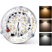 3.93 Led Ceiling Fan LED Light Replacement, 120V 20W 2000LM Dimmable Led Retrofit Kit, 3 Color Temperature 3000K/4000K/5000K Ceiling Fan Light Kit, Pack of 1