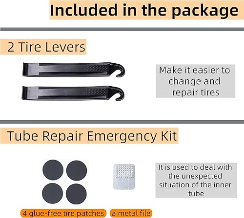 Miniatura 4 de Tubo interior de bicicleta de 26"27.5"29"x1.751.952.102.125, tubo de goma butílica con válvula Schrader de 1.260 in, 2 palancas de neumáticos gratis