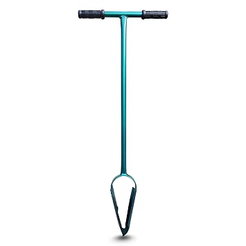 KRUFE® Heavy Duty Manual Post Hole Digger T-Handle Garden Auger Tool for Digging, Weeding, Planting, and Fence Post Installation Sturdy Steel Construction, Non-Slip Grip Ideal for Soft & Stony Soil