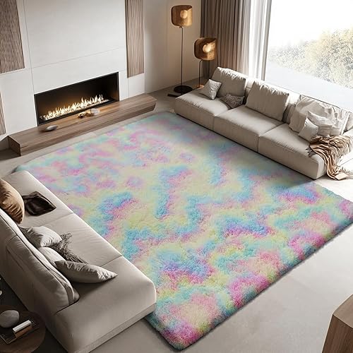 Miniatura 48 de Tapetes para sala de 6 x 9, tapetes de pelo largo grandes y suaves, tapete de área afelpado para dormitorio, decoración estética del hogar para Gris