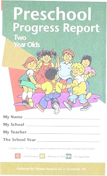 Hayes Flipside Products Age 2 Progress Reports, Set of 10, Multicolor