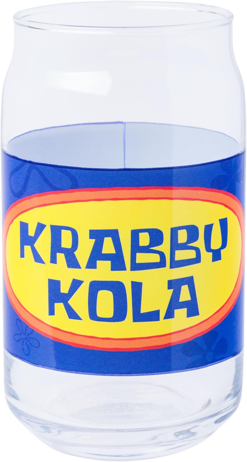 Silver Buffalo Spongebob Squarepants, 4 Pack Glass Can Set, 16oz image 4