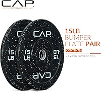 Vista 2 de CAP Barbell - Disco olímpico de goma para barra de pesas, para múltiples opciones