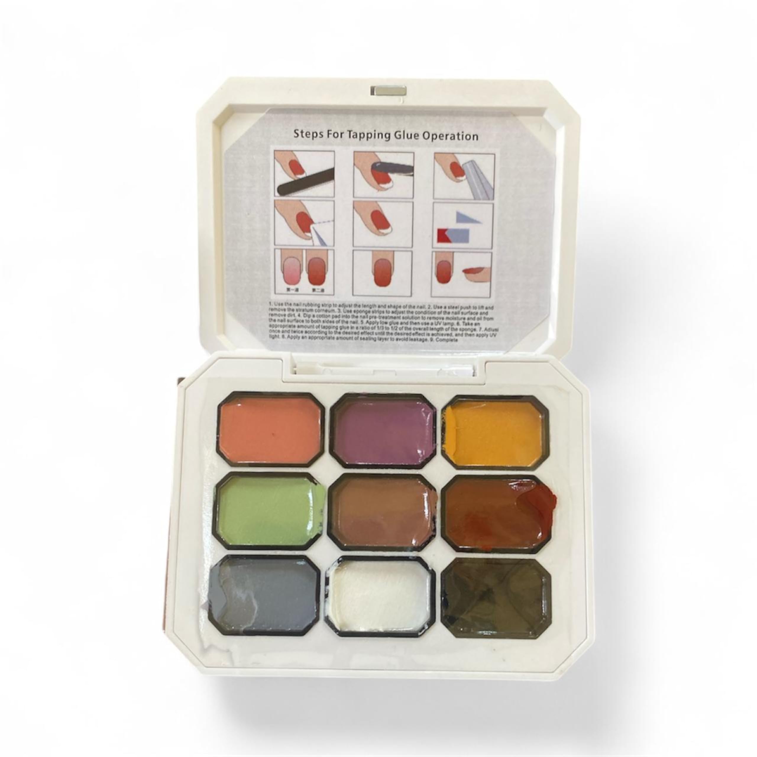 Bolt bee Solid Cream GelPolish Set, 9 Colors Pudding Gel Nail Polish Palette with Nail Brush, Nude Pink Orange Red Solid Gel Polish Nail Art Kit Soak Off Portable Gift for Girls/Friend DIY Home (painting pat gel)