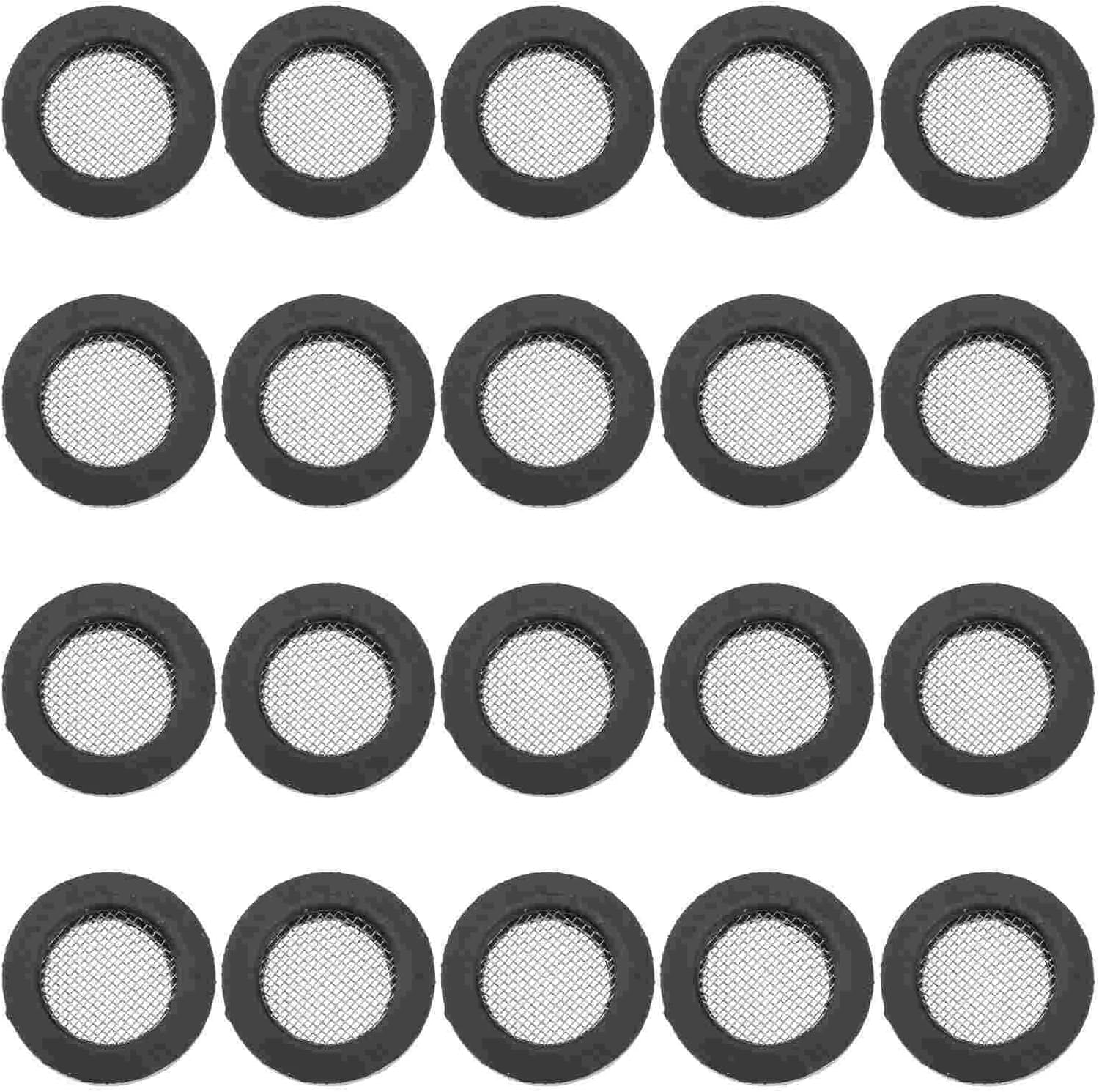 Rubber Washers 20pcs Rubber Gasket with Net Shower Head Filter Plumbing Hose Seal Faucet Replacement Part Washer Sink Strainer Tool Point