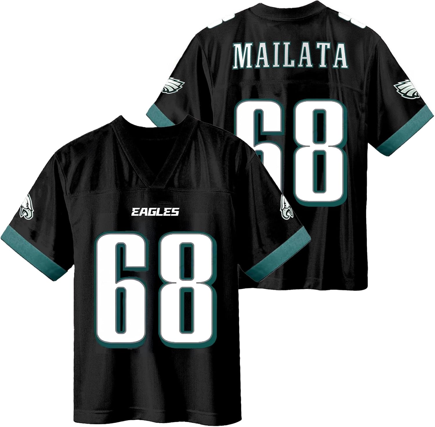 Jordan Mailata Philadelphia Eagles Black #68 NFL Kids Youth 4-20 Name and Number Alternate Player Football Jersey