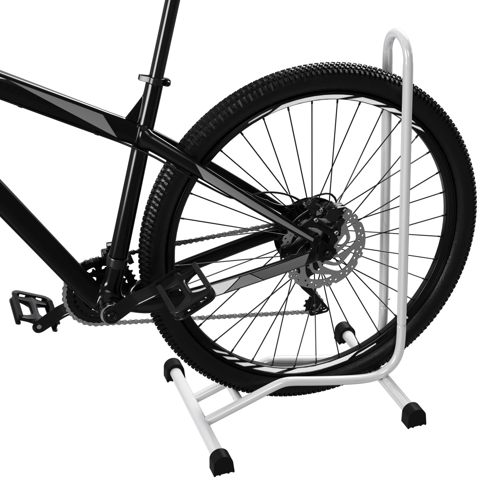 4 x WELLGRO Fahrradständer - Stahl, sicherer Stand - Farbe weiß