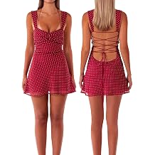 Women s Mini Dress Patchwork Sleeveless Strapless Lace Up High Waist A-line Elegant Party Clubwear Short Dress