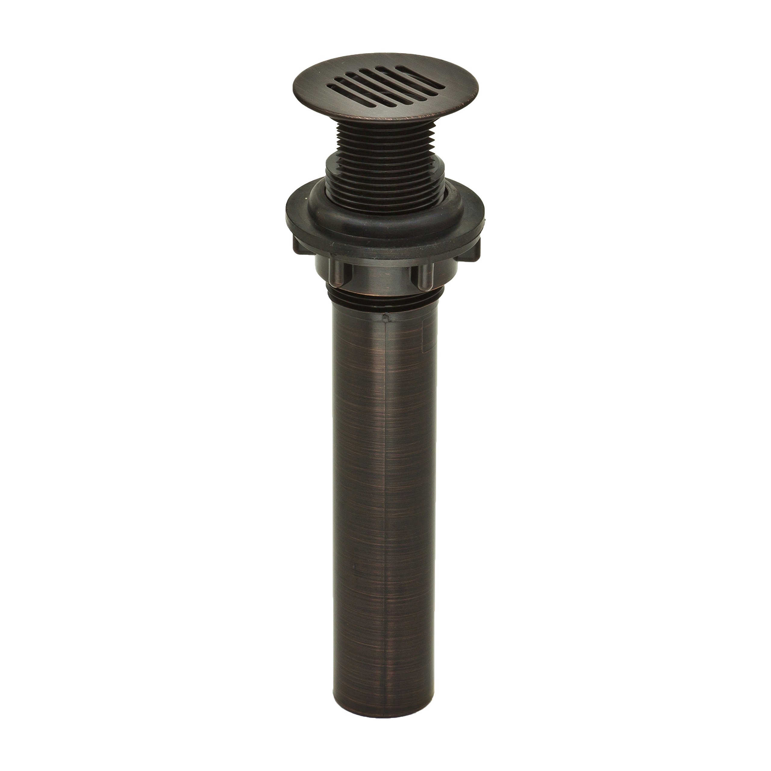 DecoDRAIN Grid Strainer Drain for Bathroom Vanity/Lavatory/Vessel/Sink, Plated ABS Body No Overflow; Oil Rubbed Bronze; PF0727-ORB