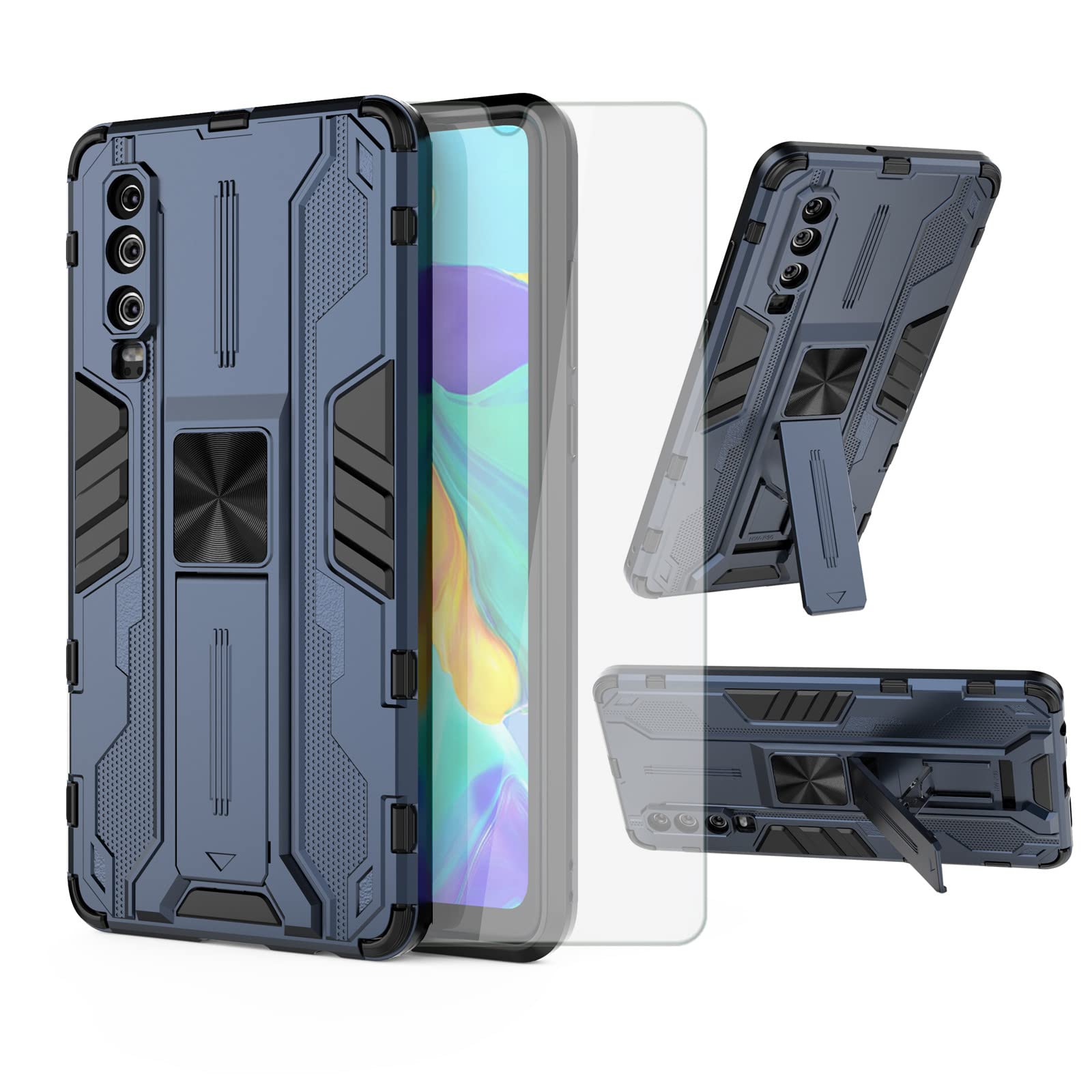 Asuwish Custodia per Huawei P30 Lite, con pellicola protettiva e scomparto per carte di credito, pieghevole in pelle con brillantini, supporto HuweiP30Lite Hawaii P 30 Nova 4E MAR-LX1A MAR-LX1B