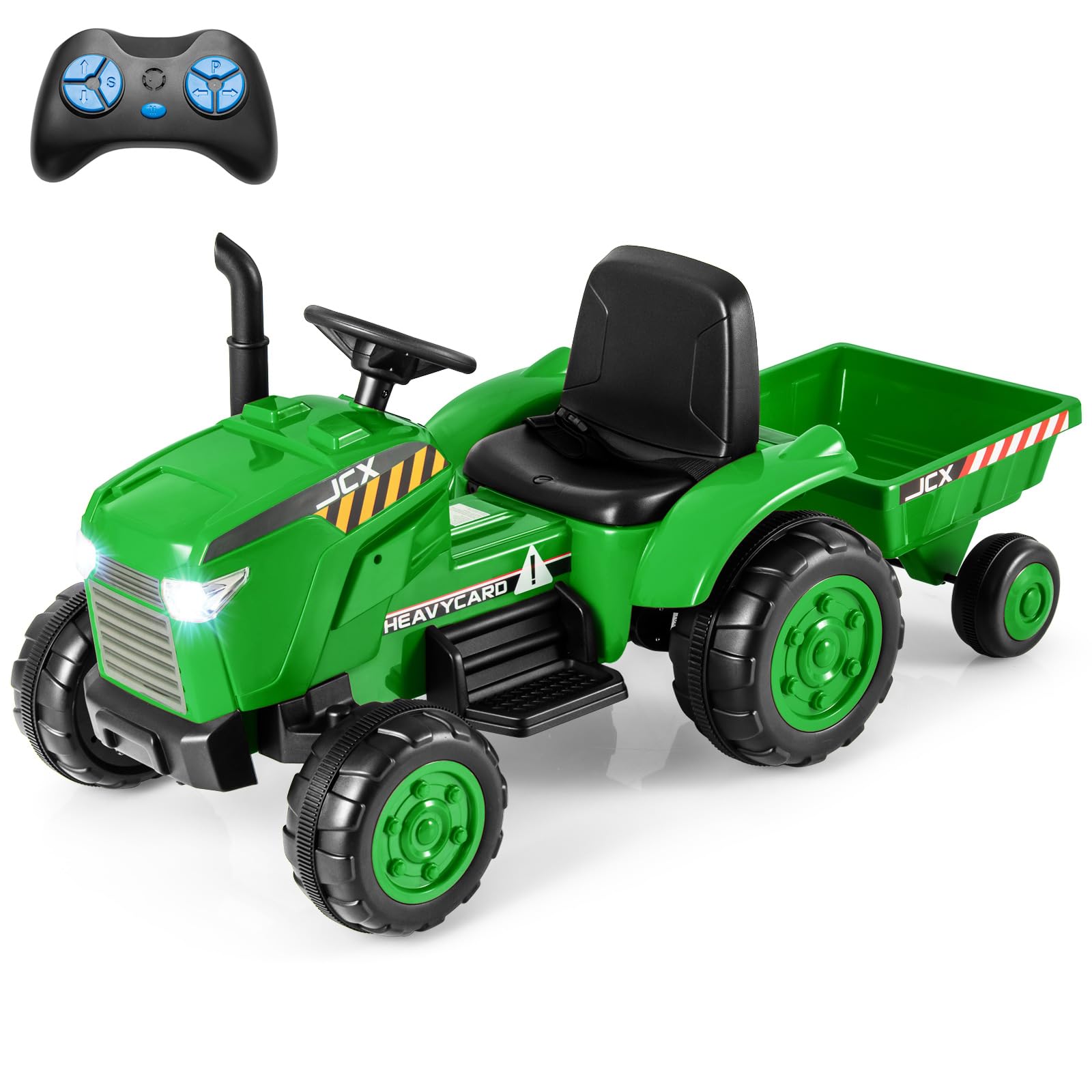 Amazon.com: Costzon 2-in-1 Ride On Tractor, 12V Kids Ride on Car w ...