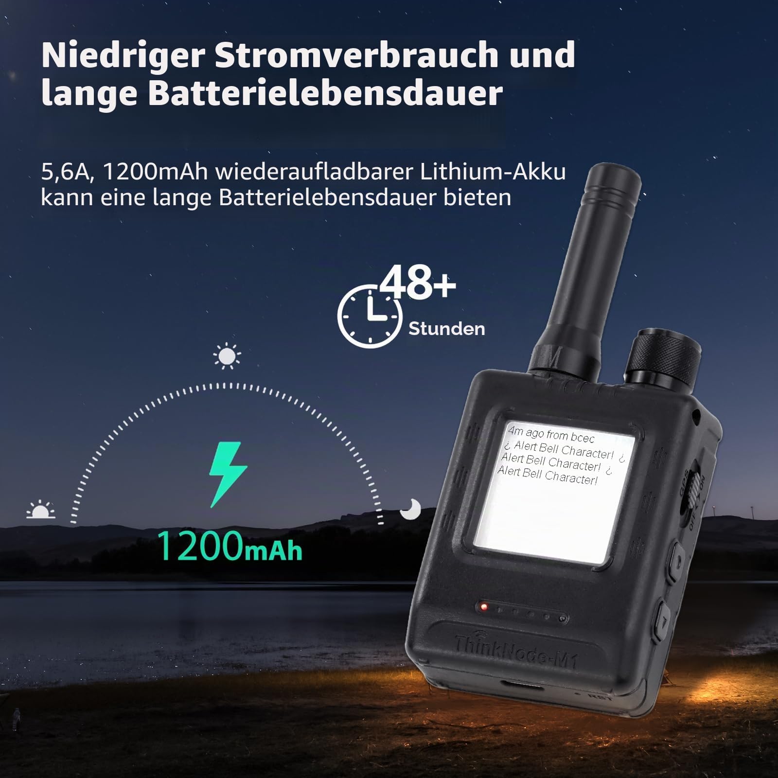 ELECROW Meshtastic LoRa Funkmodul mit GPS & nRF52840 – ThinkNode M1, tragbares Langstrecken-Funkgerät mit 1,54 Zoll EPD Display & Gehäuse, SX1262 868MHz, 1200mAh Akku für Outdoor & DIY-Projekte