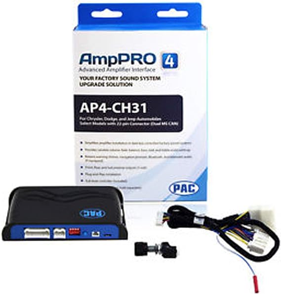 PAC AmpPRO AP4-CH31 Amplifier Replacement Interface Interface for Select 2011-2015 Chrysler, Dodge and Maserati Vehicles