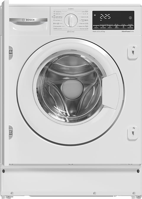 Bosch WKD28490EU Serie 6 Lavasciuga, 18/5 kg, Classe Energetica E, Motore Inverter con 10 Anni di Garanzia, Programmi Brevi, Asciugatura con Sensori Intelligenti