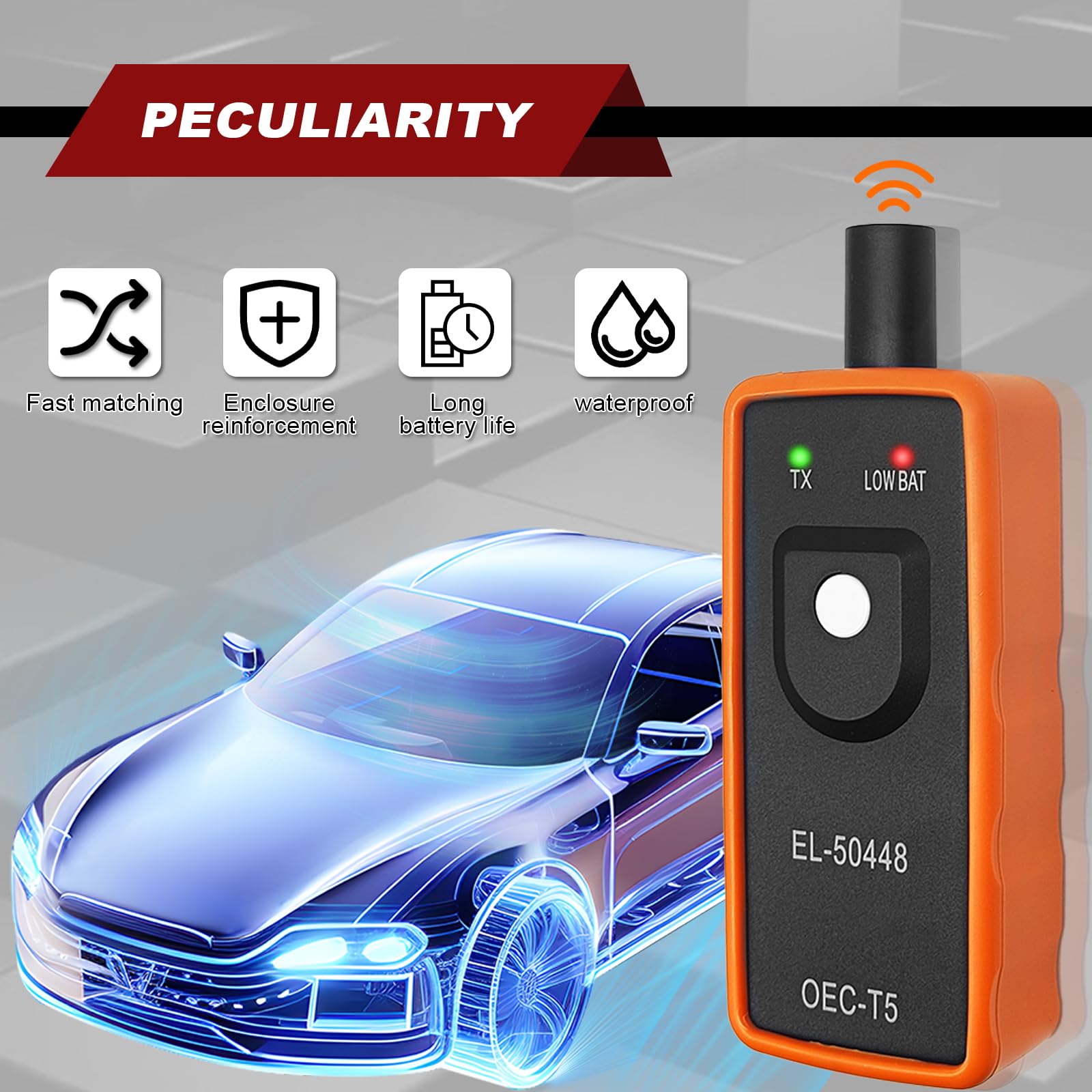 GM Automotive EL-50448 - Monitor de presión de neumáticos, herramienta de reinicio del sensor de neumáticos, accesorios de coche, compatible con la mayoría de vehículos de la serie GM