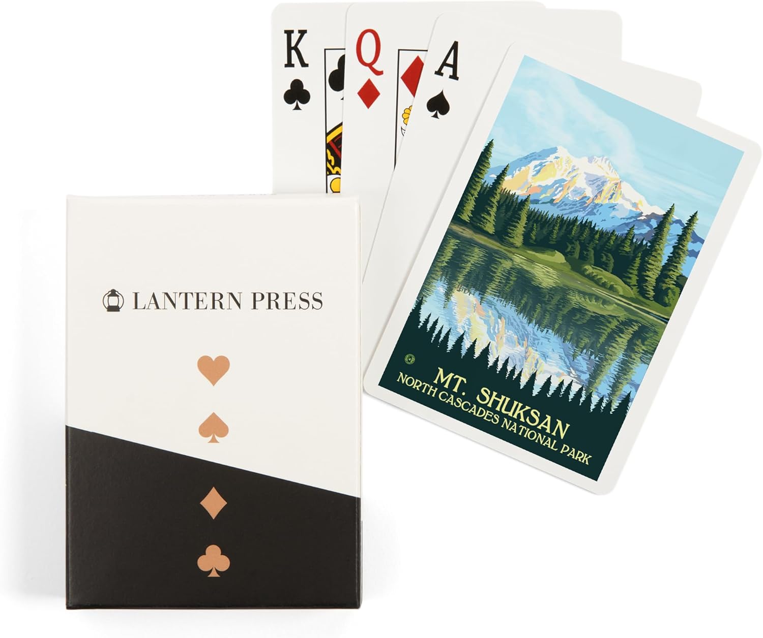 Lantern Press North Cascades National Park, Washington, Mount Shuksan, 52 Playing Cards for Adults, Poker Size Card Deck