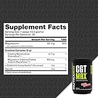 Vista 2 de NutraBio Polvo CGT-MAX - Creatina, glutamina y taurina para apoyar la recuperación muscular y la fuerza - 40 porciones - Ponche de frutas