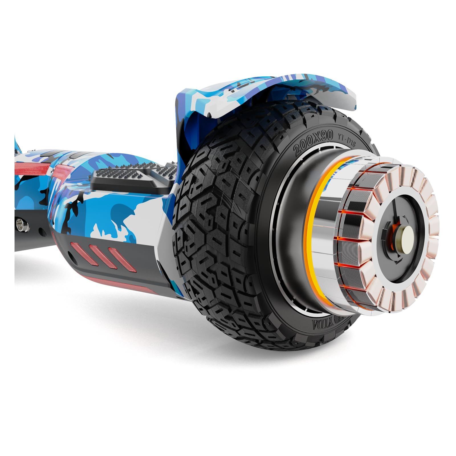 RCB 8,5 Zoll Offroad Hoverboard – All-Terrain Hover Boards mit LED-Beleuchtung, 4Ah starker Akku, Dual Motor, Self Balance Scooter für Kinder, Jugendliche & Erwachsene