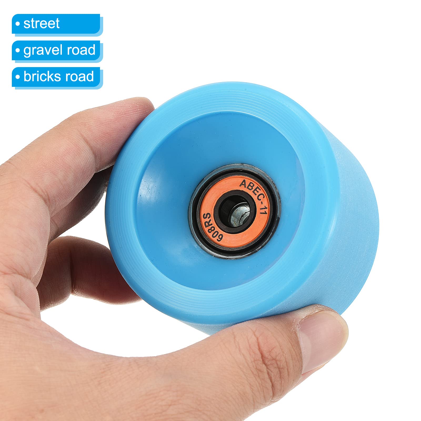 PATIKIL Juego de ruedas y rodamientos para monopatín Street Wheel Cruiser