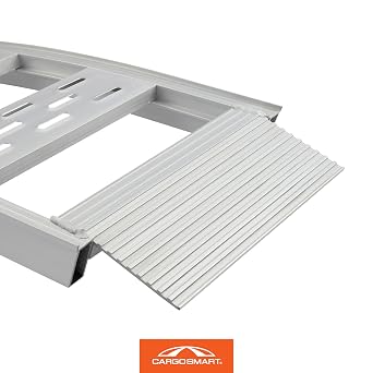 CargoSmart Aluminum Fixed S-Curve Ramp with Treads (2pk) Easily and Safely Load and Unload Your Light Equipment, Lawn Tractors, ATVs and More, 1,500 lb. Capacity, 12 W x 90 L