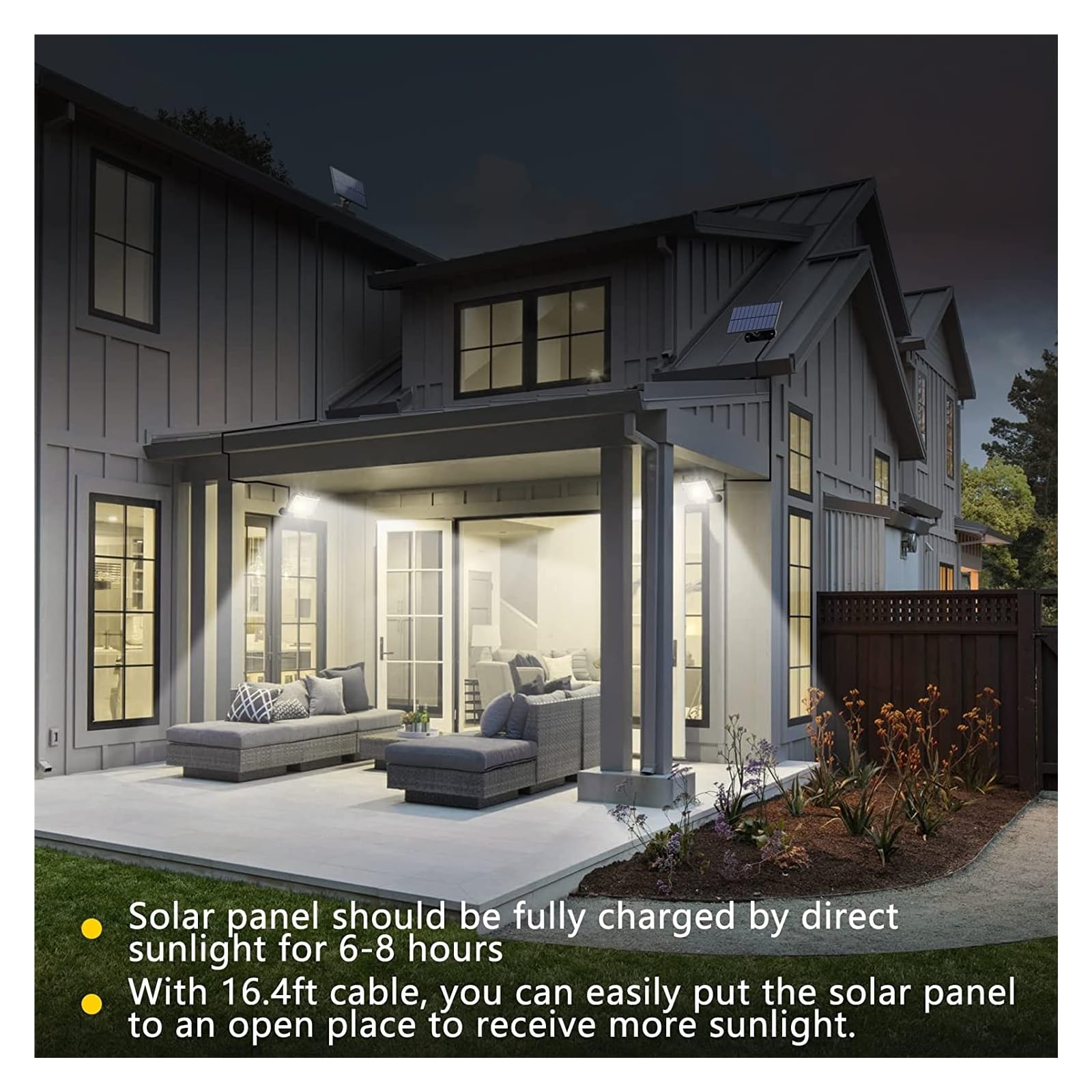 106/200/228 Lampa Solarna LED Zewnętrzne Światło Bezpieczeństwa LED Czujnik Ruchu Wodoodporny Oddzielony Panel Słoneczny Światło Słoneczne Ogrodowa Lampa Garażowa Super Jasny(200LED-1PC)